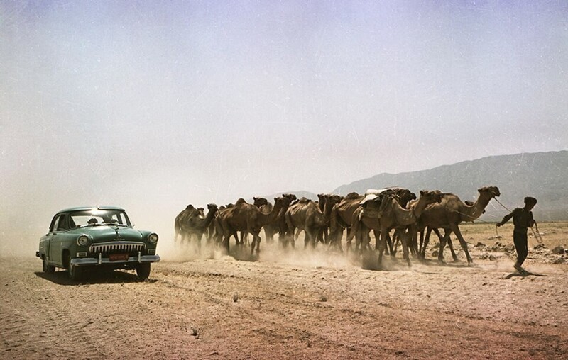 Испытание Волги ГАЗ-21 в пустыне Каракумы (Туркменистан), 1959 год