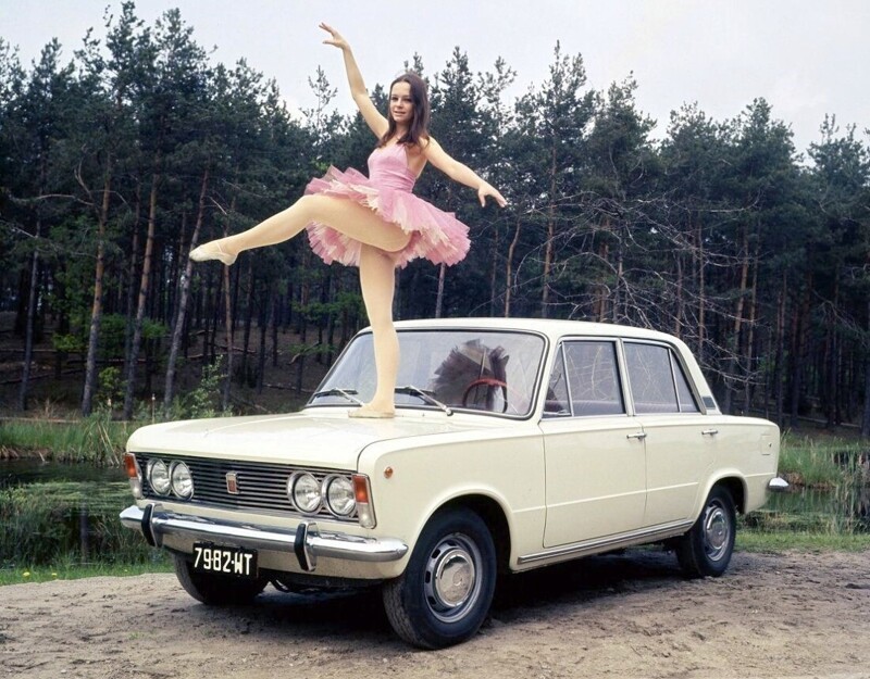 Рекламное фото автомобиля Polski Fiat. 1968 год