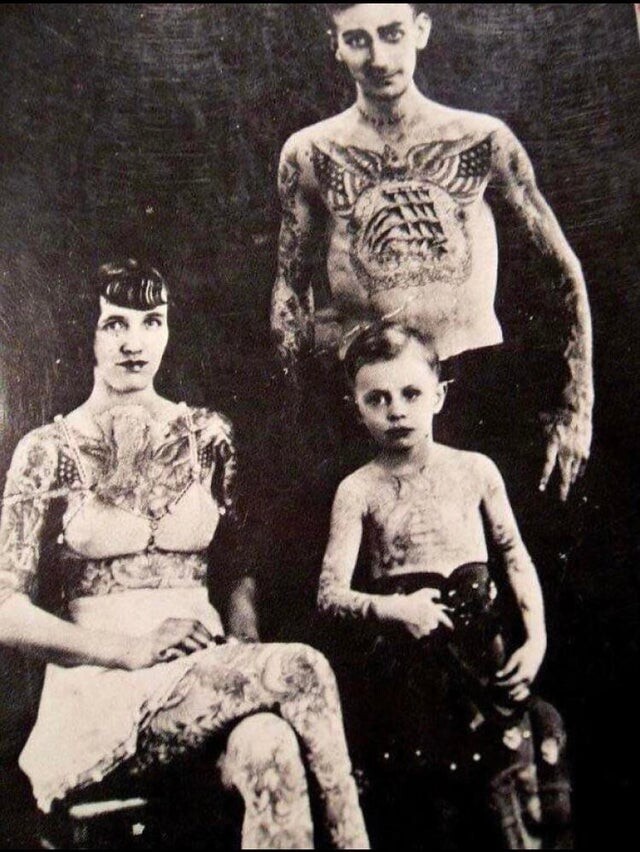 Татуированная семья из 1910 года