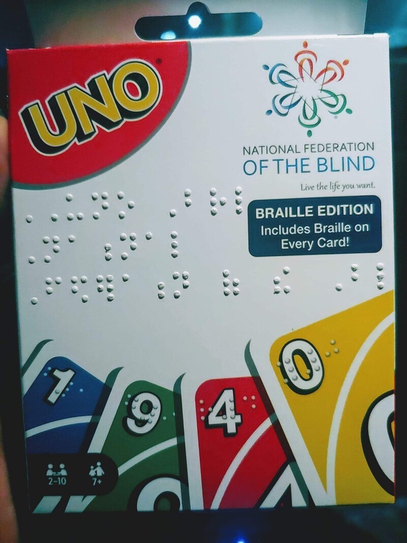 Игра УНО для слепых
