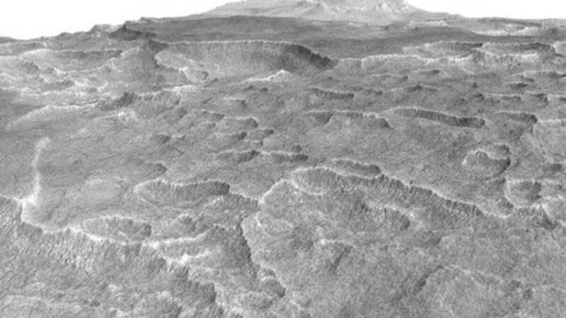 Цунами и лёд на Марсе
