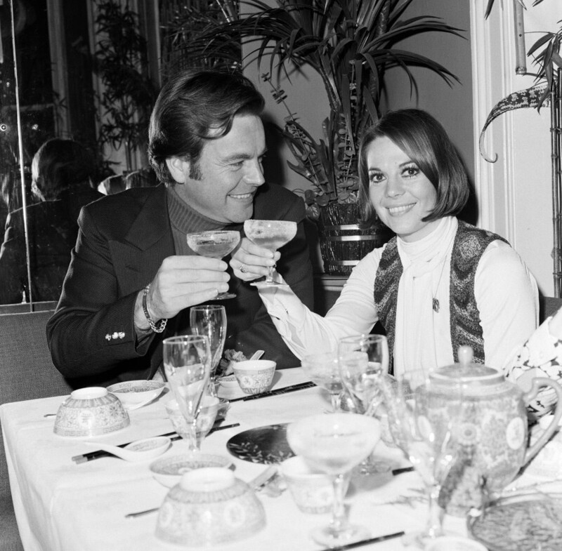 9 декабря 1972 года. Кенсингтон. Роберт Вагнер и его жена Натали Вуд. Фото Harry Fox.