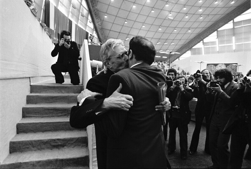 Декабрь 1972 года. Париж. 20-й съезд Французской коммунистической партии. Жорж Марше и Михал Суслов. Фото Patrice Jarnoux.