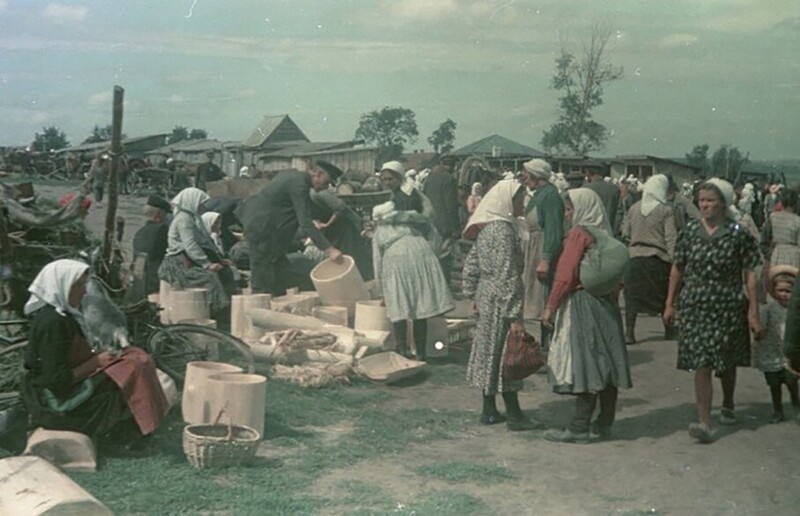 Колхозный рынок в Мордовии, 1952 год