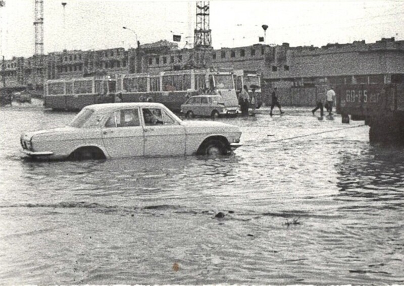 После ливня в Купчино 1976 год
