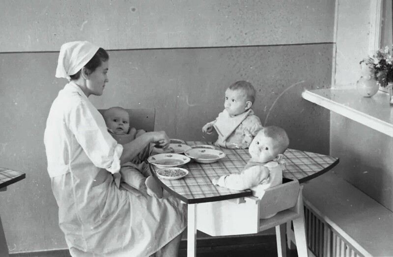  Советский детский сад. Ясельные группы в них были от 3-х месяцев. СССР. 1960-е