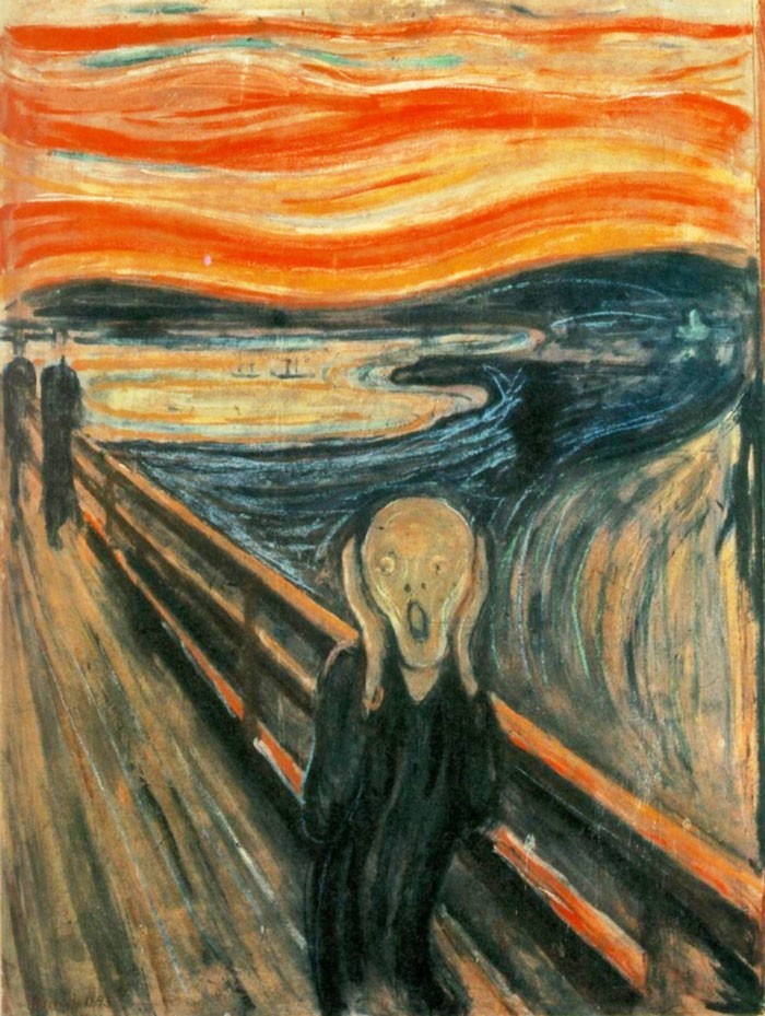 12. "Крик", самая известная картина Эдварда Мунка, существует в пяти разных версиях