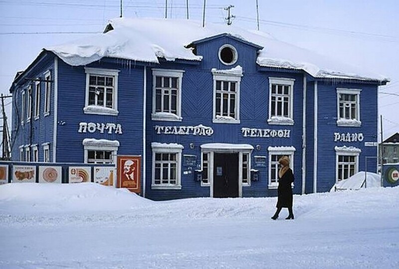 Заснеженный посёлок Зырянка, Якутия