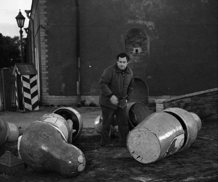Эльдар Рязанов на съемках фильма «Невероятные приключения итальянцев в России», 1973 год