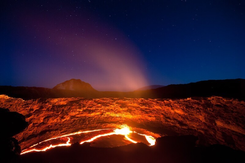 Действующий вулкан в Эрта Але, Эфиопия