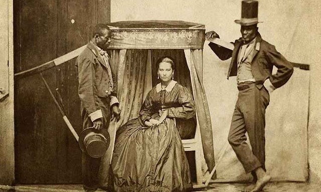 Женщина и её рабы, Бразилия, 1860 год