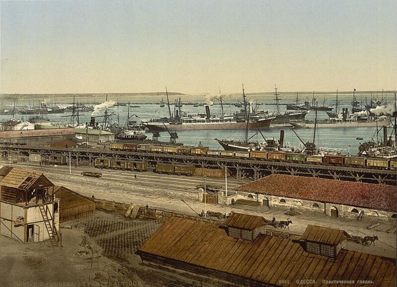  Практическая гавань. Одесса. Фотохромная открытка. Российская империя в конце 19-го – начале 20-го века