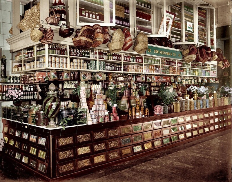 Продуктовый магазин Ньюмана в Детройте. 1910 год