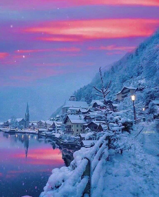 Гальштат зимой, Австрия