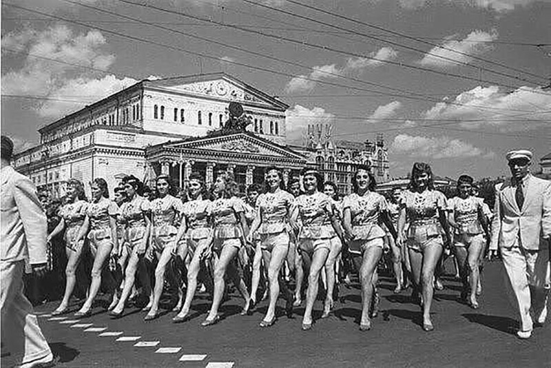 Физкультурный парад в честь 800-летия Москвы. 7 сентября 1947 года