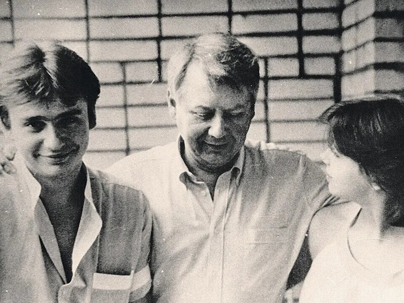 Олег Табаков с сыном Антоном и дочерью Александрой