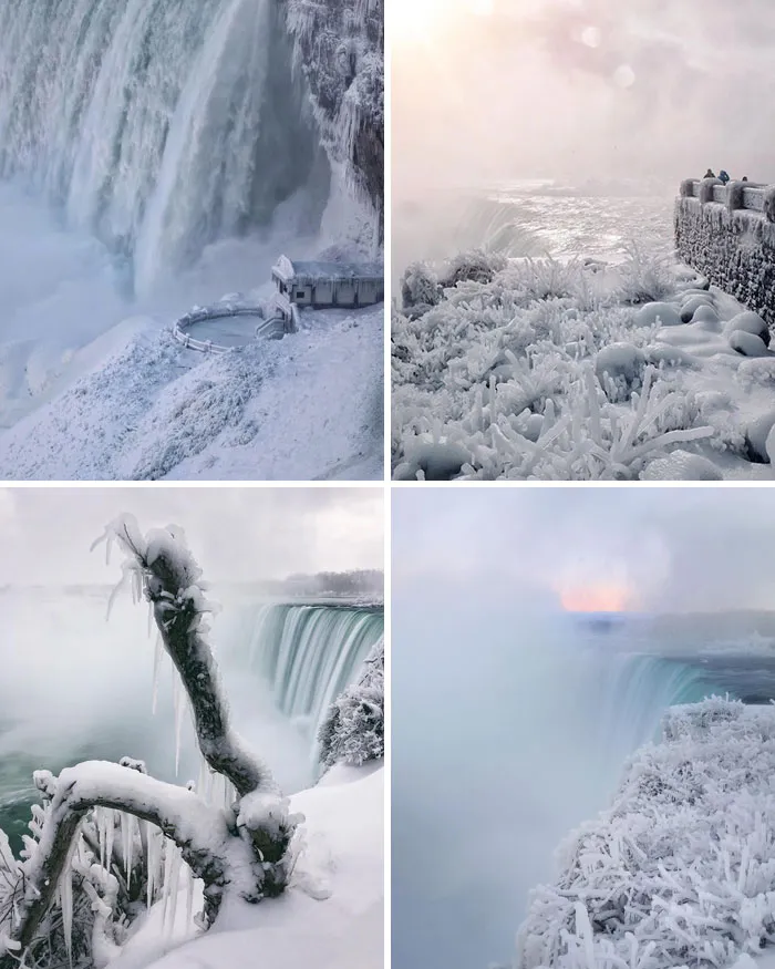 Канадская сторона Ниагарского водопада превратилась в страну чудес