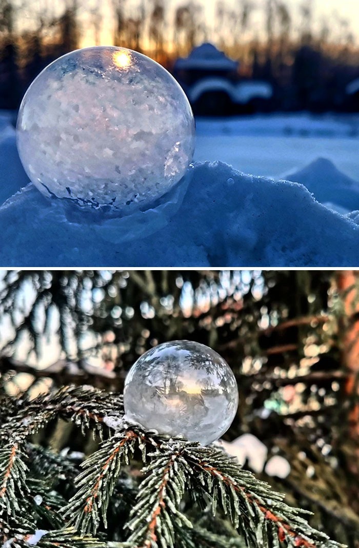 12. Мыльные пузыри в 37-градусный мороз