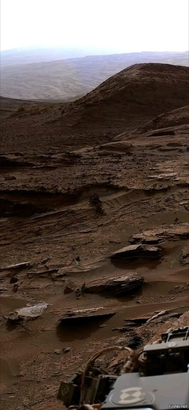 Изображение Марса было сделано навигационной камерой с борта марсохода Curiosity