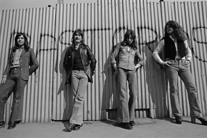 Январь 1973 года. Британская рок-группа Trapeze. Фото Fin Costello.