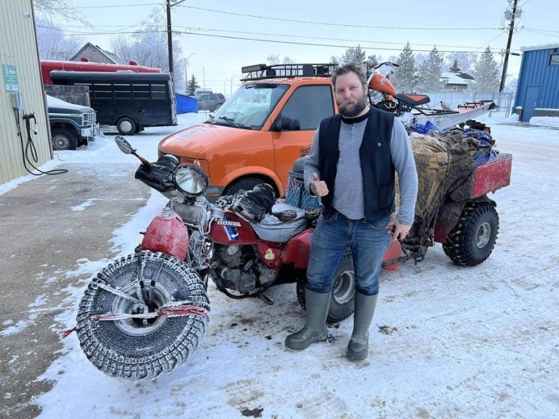 Познакомьтесь с парнем, который проехал на трёхколесном мотоцикле Honda более 2000 километров по Канаде зимой