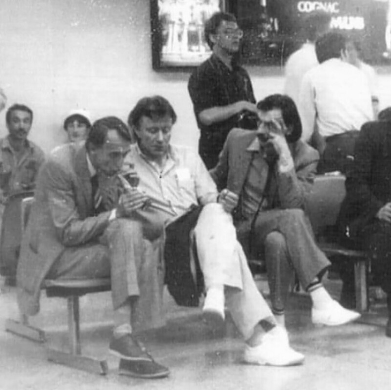 Александр Иванов, Андрей Миронов и Михаил Боярский. Чемпионат мира по футболу в Мексике, 1986 год
