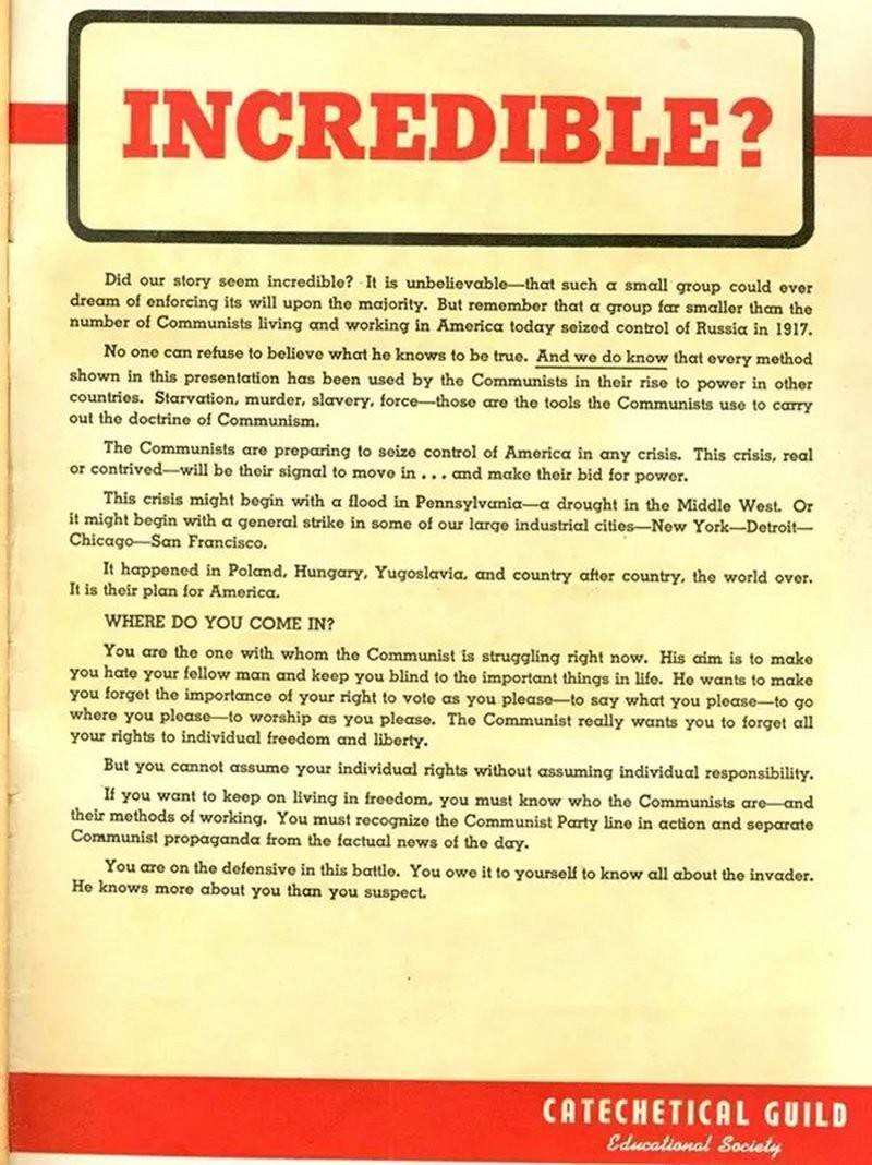 Комикс 1947 года о Красной Угрозе «Будет ли это завтра: Америка при коммунизме!»