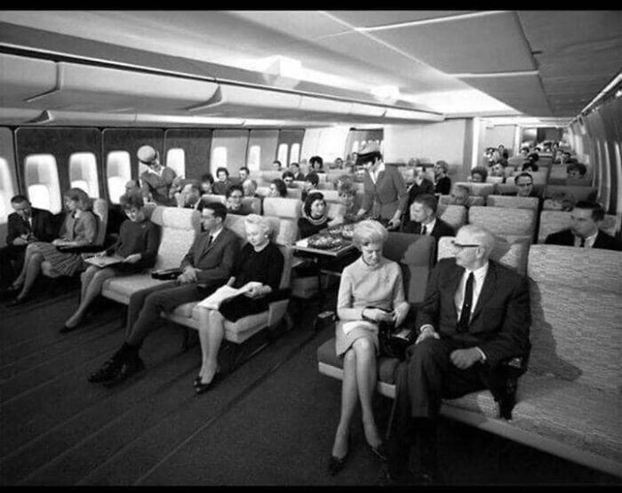 Эконом-класс в "Боинге" авиакомпании Pan American, 1960-е