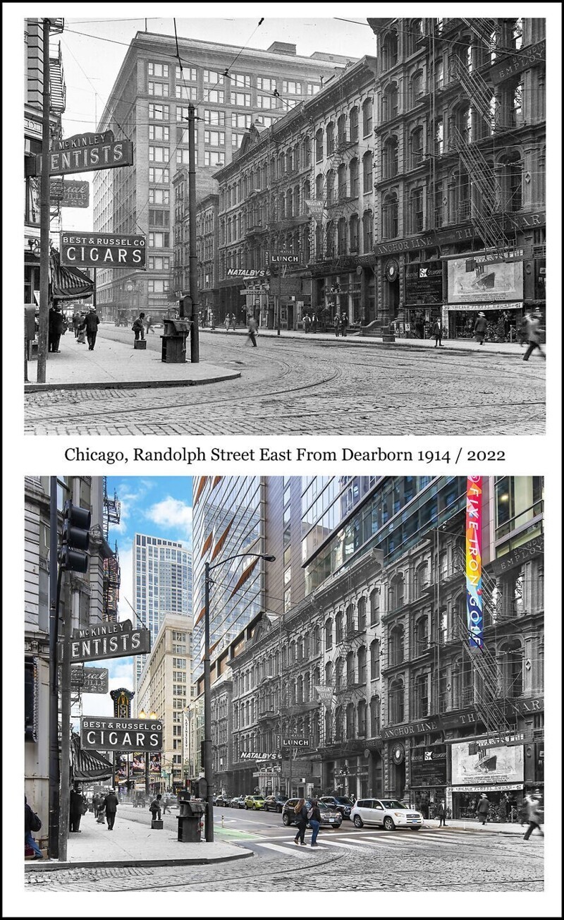 28. Чикаго, Рэндольф-стрит к востоку от Дирборна. 1914/2022