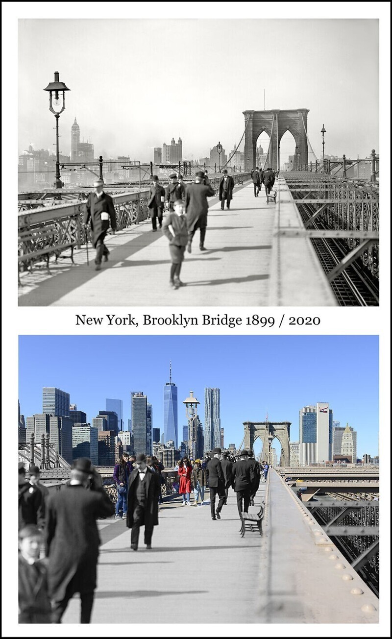 24. Нью-Йорк, Бруклинский мост. 1899/2022