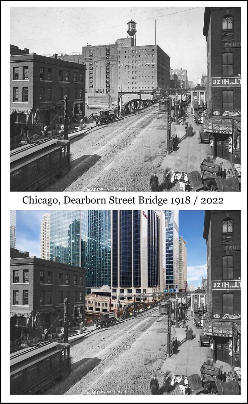 22. Чикаго, мост на Дирборн-Стрит. 1918/2022