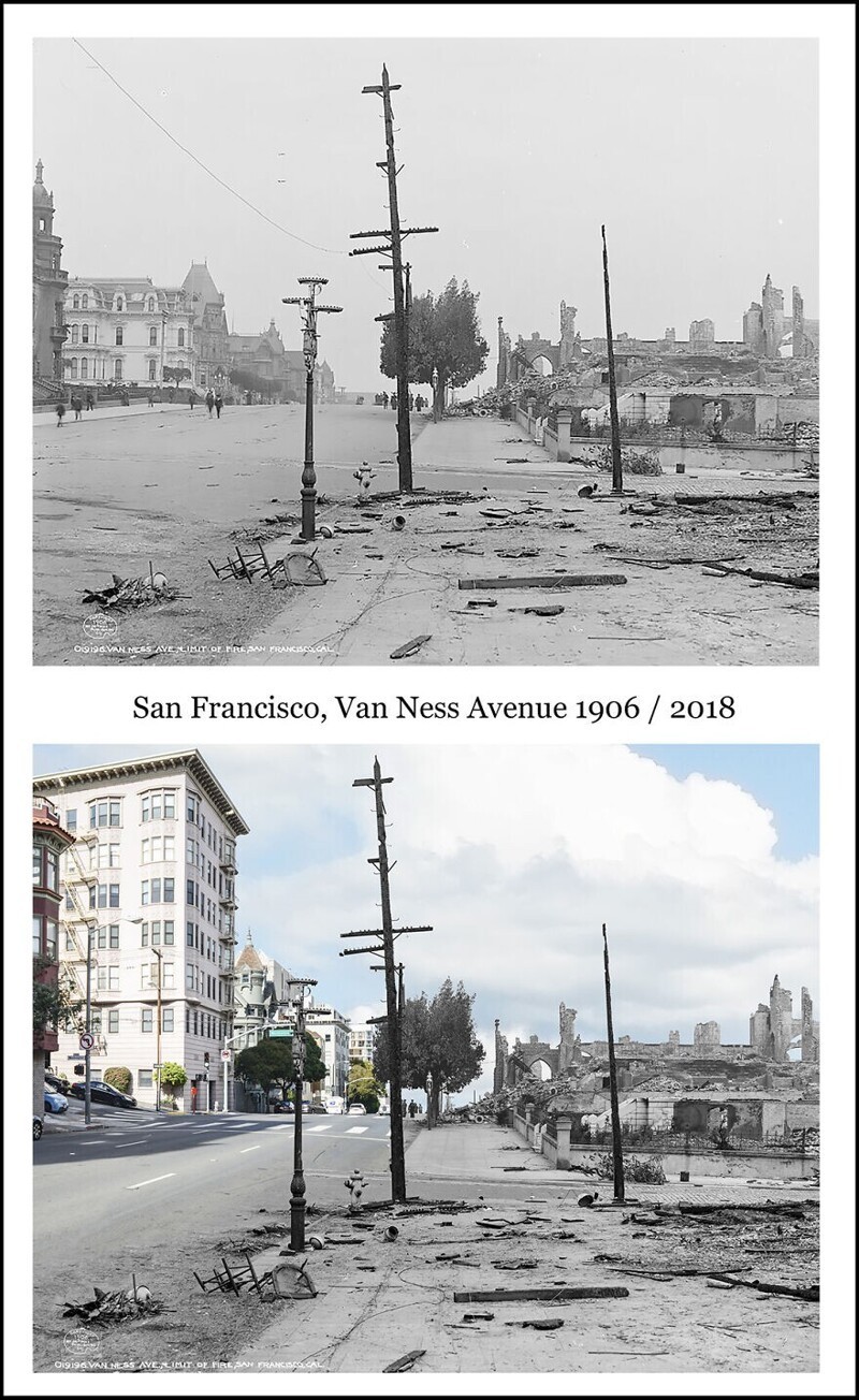 21. Сан-Франциско, Ван-Несс-авеню. 1906/2018