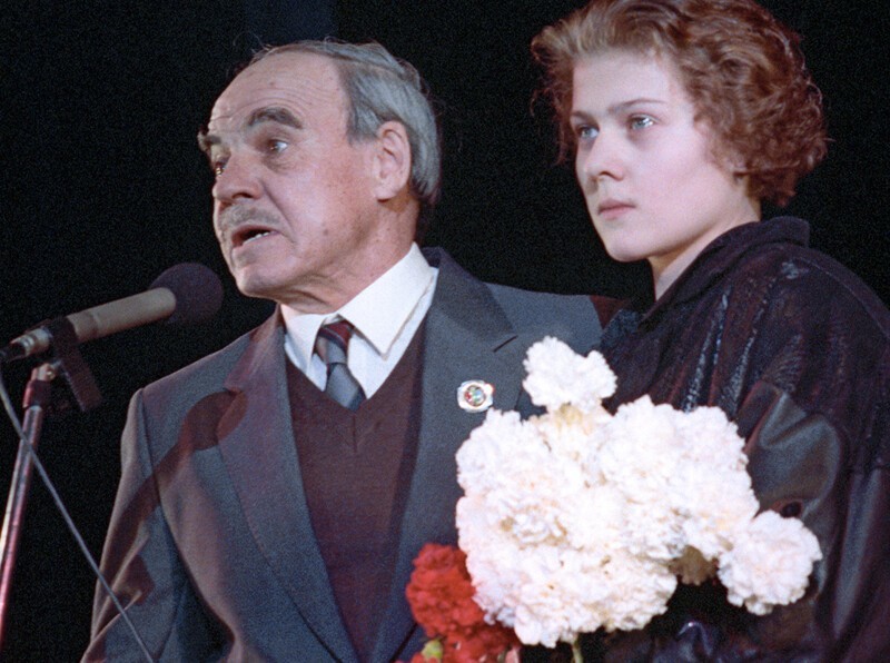 Михаил Глузский вместе с Марией Голубкиной на III Всесоюзном фестивале актеров советского кино «Созвездие-91», 1991 год