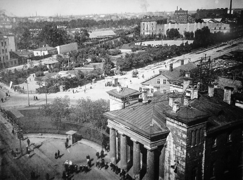 Вид на Лиговскую улицу от Московских ворот. 1926 год
