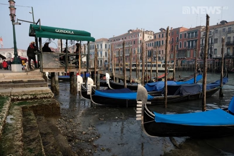 В Венеции пересохли знаменитые каналы, парализовав город