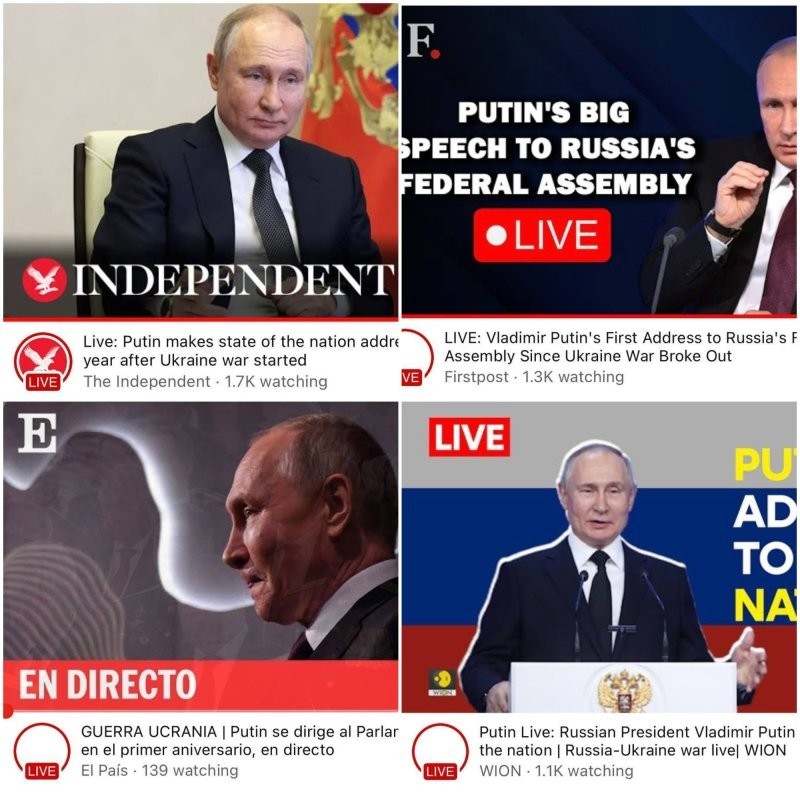 Обращение Путина к Федеральному собранию: текстовая трансляция и реакция соцсетей