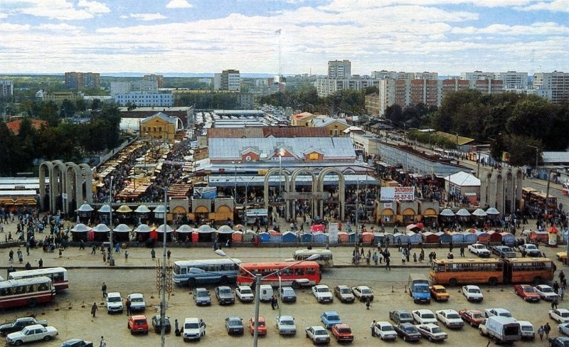 Панорама Центрального колхозного рынка, Пермь, 1996 год