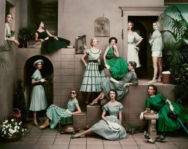 5. Фото моделей для журнала Glamour, 1952 год
