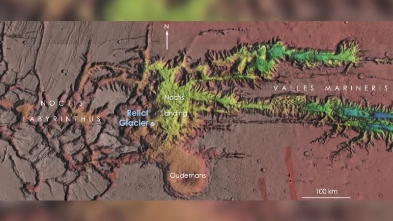 Остатки ледника были обнаружены вблизи экватора Марса