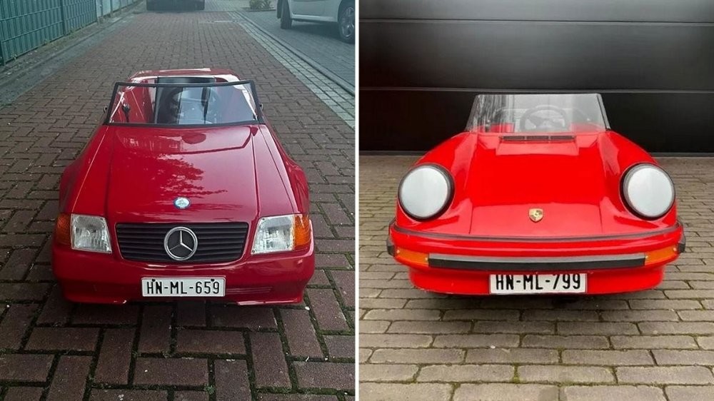 Детские мелкомасштабные реплики Mercedes-Benz SL и Porsche 911 с ДВС выставили на аукцион