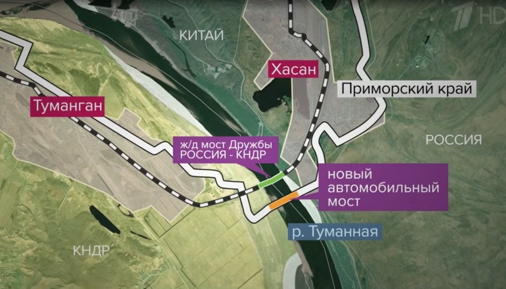 Начато строительство автомобильного моста, который соединит Россию и Северную Корею