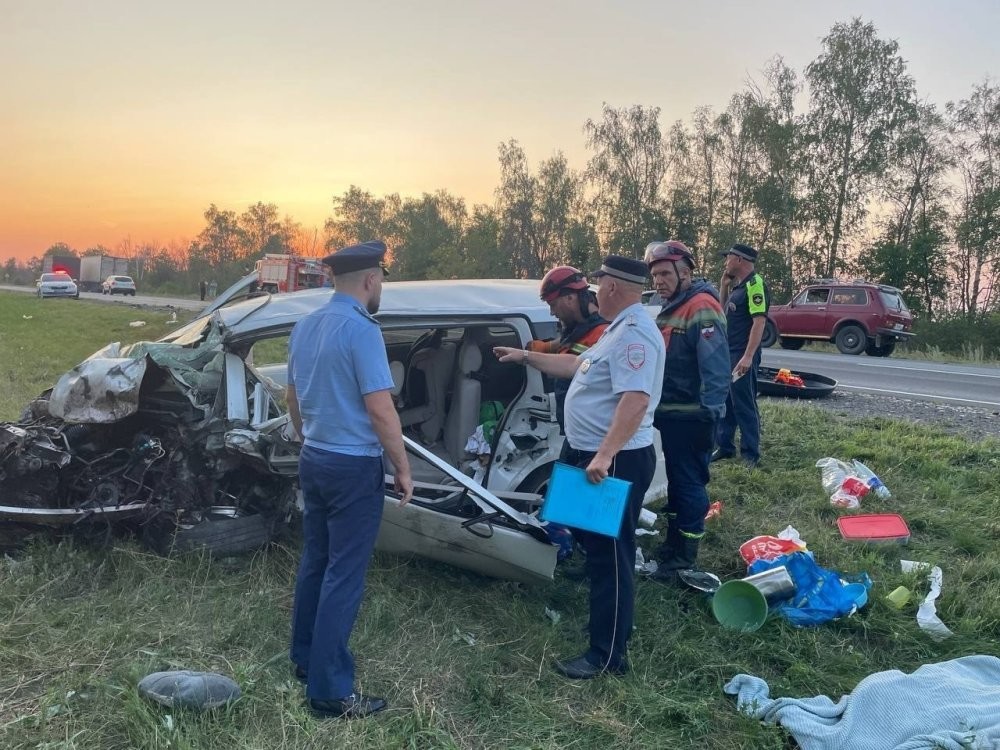 Выехала на встречную полосу в автомобиль с семьёй