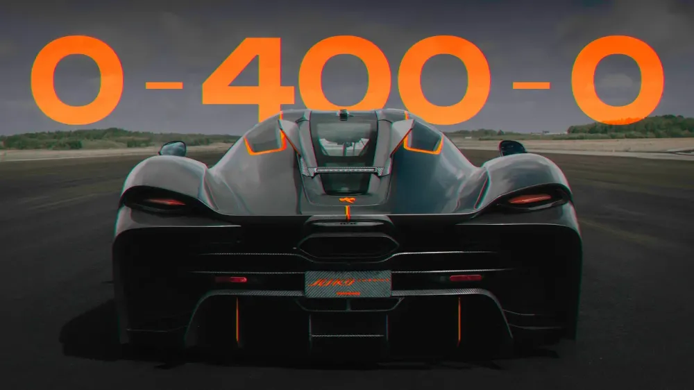 Koenigsegg Jesko Absolut побил рекорд Rimac Nevera R в упражнении 0-400-0 км/ч