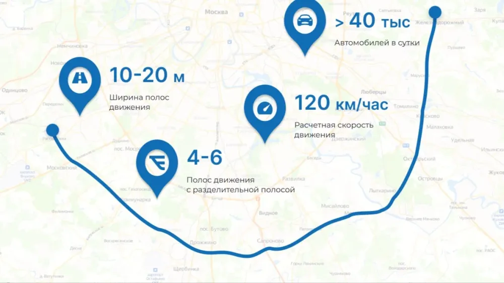Открыт новый участок будущего платного дублёра МКАД на юге Подмосковья