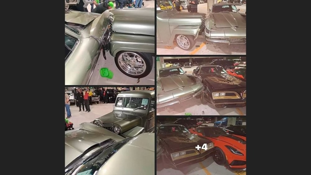 Несколько автомобилей разбили прямо на аукционе Mecum