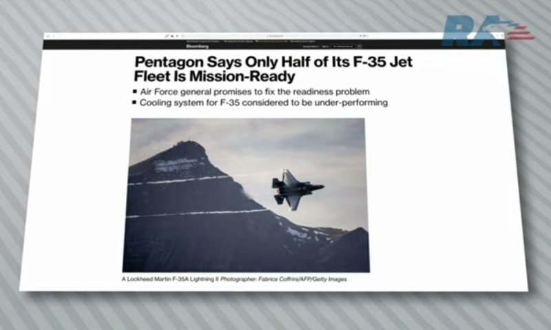 Только половина F-35 могут летать. Треть может выполнять возложенные на территории их задачи. Генерал из Пентагона