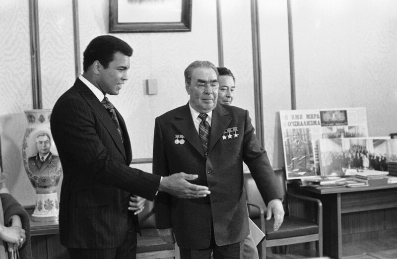 Мухаммед Али встретился с генсеком Брежневым Л. И в Москве. 1978 год
