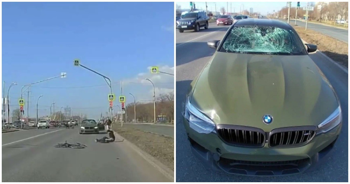 Водитель BMW проскочил на красный и сбил велосипедиста в Тольятти