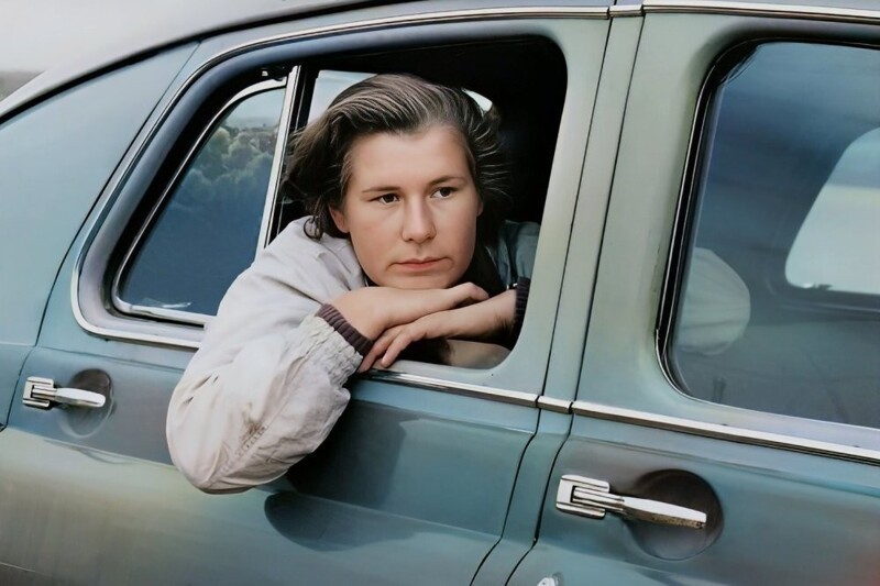 В автомобиле, 1956 год.
