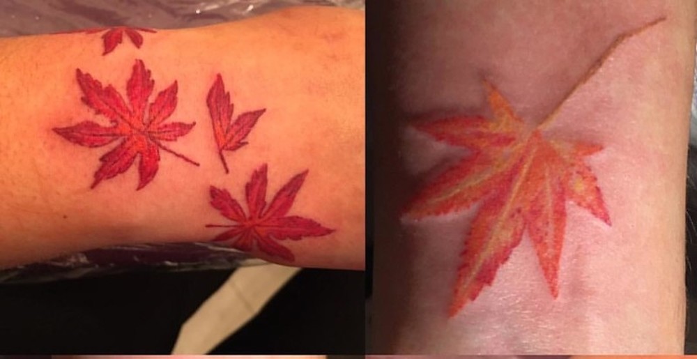 Татуировки листьев